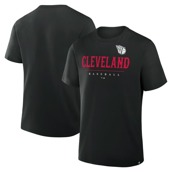Men's Fanatics Black Cleveland Guardians Color Pop Legacy Clubhouse T-Shirt