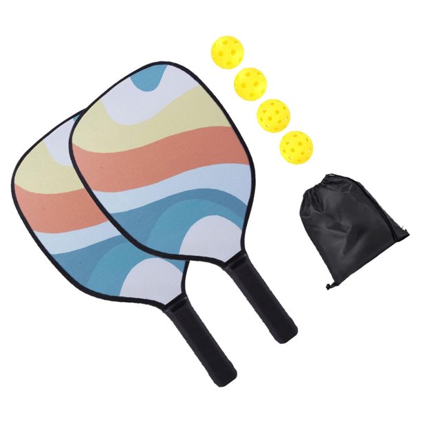 2x Pickleball Paddles Set with 4 Balls and Bag Pickleball Rackets Ball