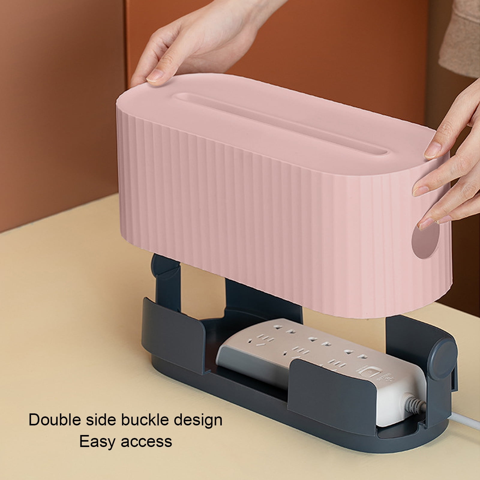 Cable Management Box Organizer, Cord Storage Case For Desk And Tv, Power Strip Hider With Lid Design, Wire Organizer Container For Home Office, Cable Concealer Storage Solution