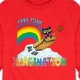 thumbnail image 3 of Pete The Cat - Flying Box Free Your Imagination - Toddler And Youth Long Sleeve Graphic T-Shirt, 3 of 6