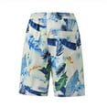thumbnail image 6 of Stamzod Mens Vacation Outfits 2 Piece Summer Plam Printed Short Sleeve Hawaiian Shirts and Shorts Casual Loose Oversized Beach Short Sets for Men Light Blue XXXL, 6 of 8