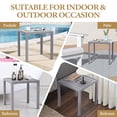 thumbnail image 6 of Crestlive Products Outdoor Side Table Set of 2,Small Square Metal End Table Weather Resistant Pool Side Tables for Patio Balcony（Light Gray), 6 of 7