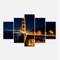 thumbnail image 2 of Golden Gate la Nuit - Impression sur Toile Pont de Mer, 2 of 3