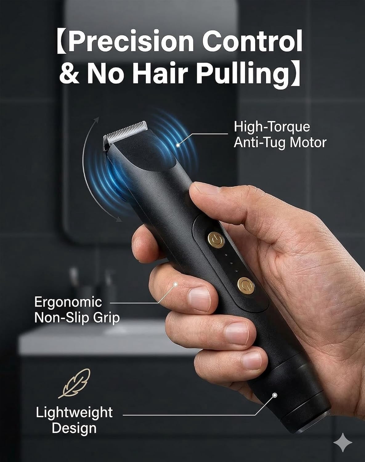 Manmade Trimmer - Electric Ball Trimmer for Men & Women, Skin Safe Edge Body Trimmers & Groin Hair Shaver Bundle, IPX7 Waterproof Wet/Dry Bikini Trimmers, Built for Sensitive Areas