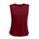 thumbnail image 5 of Tops Casuales sin Mangas para las Mujeres Color Sólido Cuello Redondo Suéter Blusa, las Señoras Tops sin Mangas Y Blusas Suaves Respirables Primavera Verano, 5 of 7