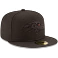 thumbnail image 2 of Men's New Era Baltimore Ravens Black on Black 59FIFTY Fitted Hat, 2 of 4