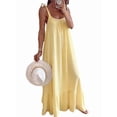 thumbnail image 3 of Mgmyaa Women's Casual Scoop Neck Sleeveless Solid Loose Slip Long Dress, 3 of 6