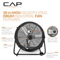 thumbnail image 4 of Ventilador de piso de alta velocidad y servicio pesado CAP Barbell de 30 pulgadas: máxima potencia de enfriamiento para gimnasios y hogares, 4 of 5