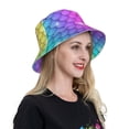 thumbnail image 4 of Balery Rainbow Scales2 Sun Hats for Men Women Bucket Hat UPF 50+ Buckey Hat Boonie Hat Foldable UV Protection Hiking Beach Fishing Summer, 4 of 9