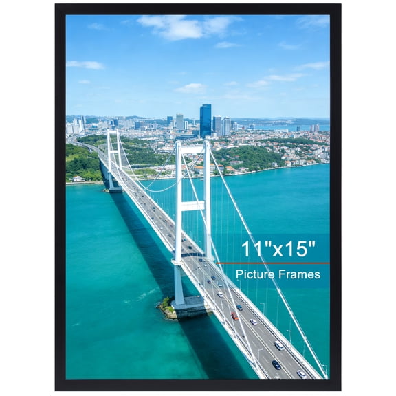 11x15 Picture Frame, Black 11 by 15 Photo Frame for Wall Gallery Display, Single