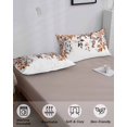thumbnail image 4 of Eucalyptus Leaves Pillow Covers King Size, Orange Blue Botanical Vintage Soft Bed Throw Pillowcases Breathable Cooling Long Lumbar Body Pillow Sham Cover for Bed Sofa 20''x40'', 4 of 7