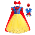 thumbnail image 3 of Vestido de princesa Bella de Disney para niñas, disfraz de La Bella y la Bestia, Cenicienta, Blancanieves, ropa de carnaval para Halloween para niños, 3 of 5