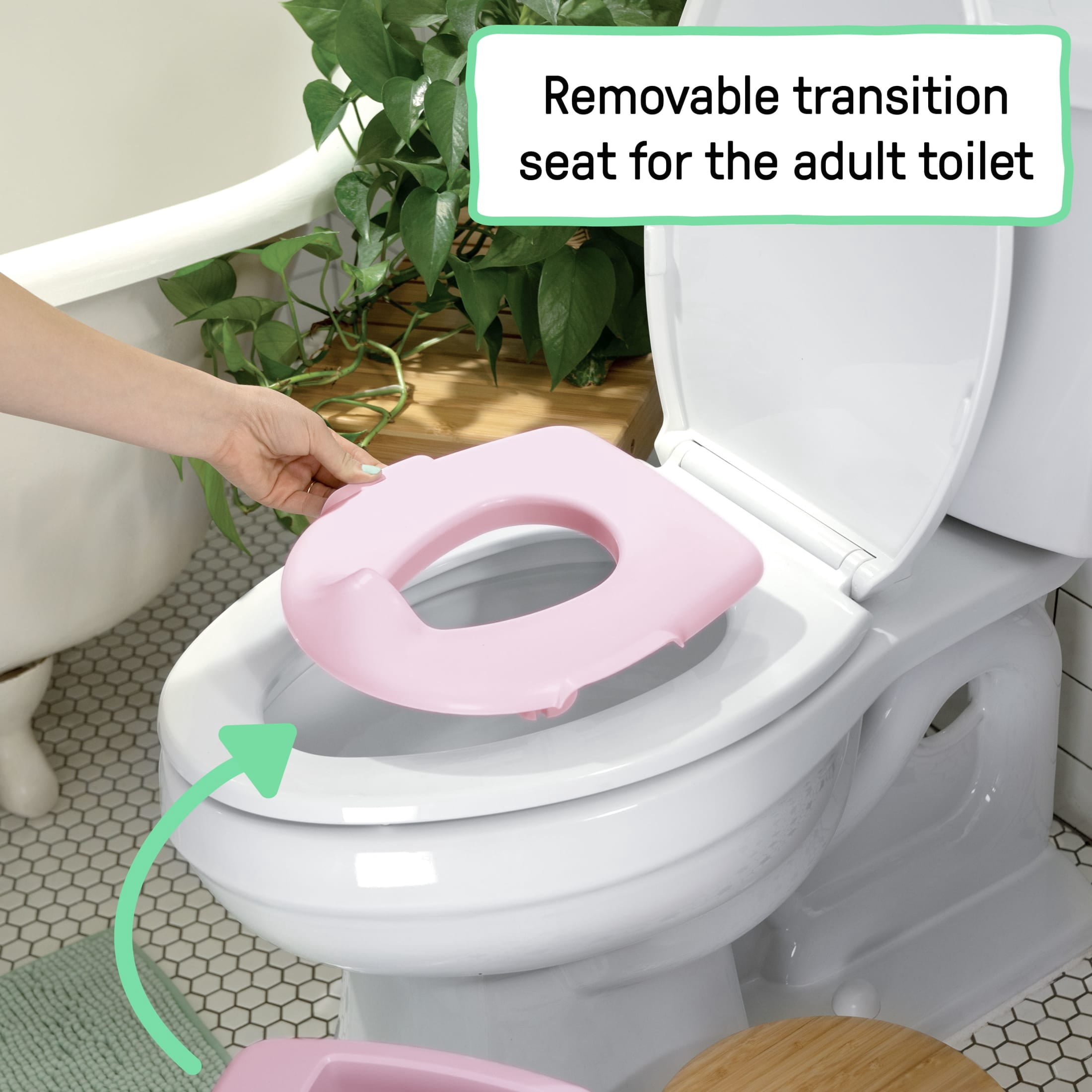 Ingenuity My Size Potty Chair and Training Toilet for Toddlers, Pink