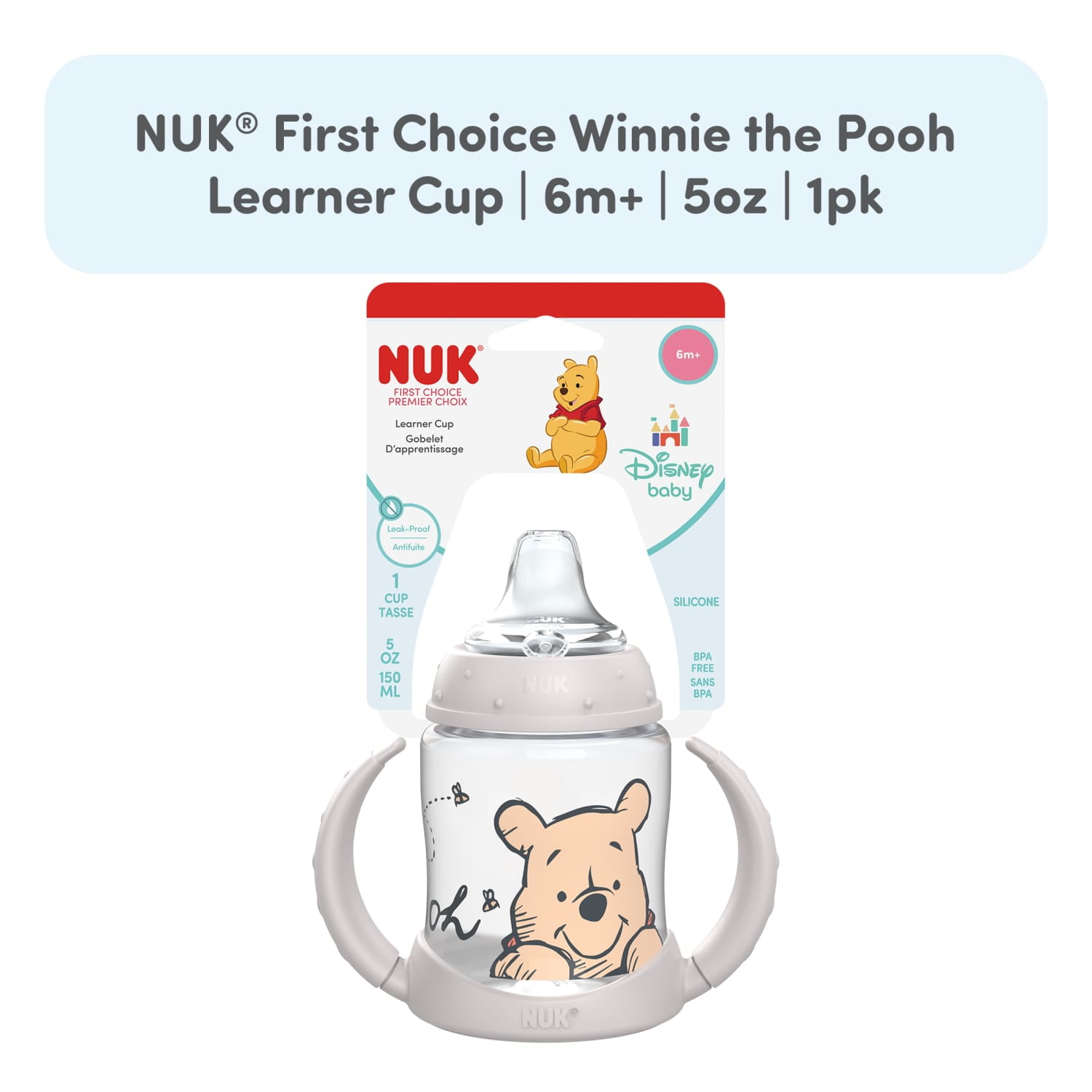 NUK First Choice Winnie the Pooh Learner Cup, 5 oz, 1-Pack