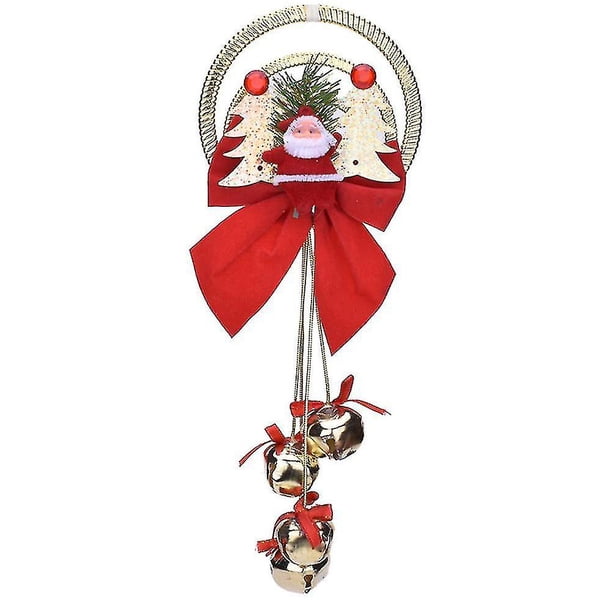 Corona de Feliz Navidad, coronas de ratán, corona colgante para puerta delantera, adorno de Navidad