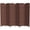 Dark Red, variant on 7 ft. Tall Rattan Fiber Diamond Weave Privacy Screen Room Divider - Light Beige - 6 Panels