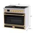 thumbnail image 3 of Akicon 36 Inch Freestanding Gas Range with 6 Sealed Burners Cooktop, 5.2 Cu.Ft. Natural Gas/LP Convertible-MBGBGGA1, 3 of 3