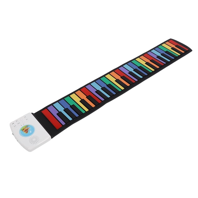 Hand Roll Piano, Portable Support MP3 128 Rhythms Electric Keyboard Piano 47 Timbre with Headphone Port for Beginner
