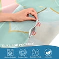 thumbnail image 4 of Ryvnso Pink and Gold Love Heart Curtains Sets Short Curtain Rod Pocket Half Window Cafe Farmhouse Tier 2 Panels 57"W x 24"L, 4 of 7