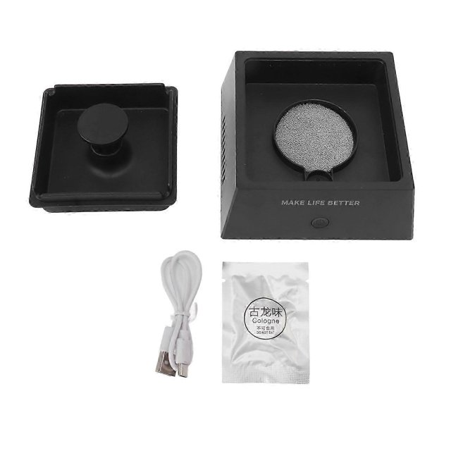 Air Purifier Smokeless Ashtray ABS Multifunctional Electronic USB Rechargeable Ash Tray for Home and Office Black