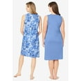 thumbnail image 2 of Dreams & Co. Plus Size 2-Pack Sleeveless Sleepshirt, 2 of 6