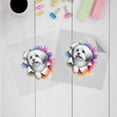 thumbnail image 3 of Funny Watercolor Adorable Havanese Peeking Through Torn Paper Effect Cutout Transfer Sticker Havanese Dog Lover Gifts Idea Transparent Decal Art Decor - 00026, 3 of 5