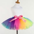 thumbnail image 4 of Falda tutú arcoíris para niña, disfraz de ballet, falda de malla para carnaval, baile, Navidad, tocado de unicornio, falda arcoíris de media longitud, talla M (multicolor)., 4 of 7