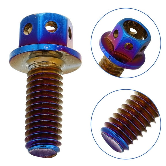 HOMEMAXS License Plate Fasteners Screw For Motorcycle Automotive Modification Decorative Metal License Plate Bolts For Car Vehicle Registration Plate Truck Accessories M6x12mm