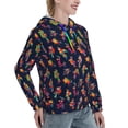 thumbnail image 6 of Daiia Colorful Birds Pattern Women's Fashion Hoodies & Sweatshirts with Kangaroo Pocket Hooded Sweatshirt with Eye-catching Drawstrings-XX-Large, 6 of 7