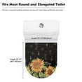 thumbnail image 5 of KUIFORTI Sunflower Toilet Seat Cover Black Toilet Cover Novelty Toilet Mat Protective Cover Replacement Toilet Lid Cover Decorative, 5 of 6