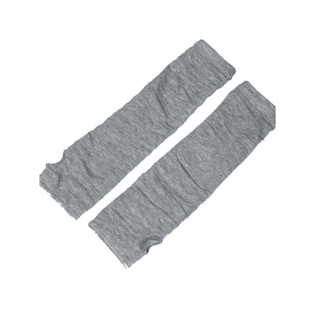 INSPIRE CHIC Unisexe Classique Mode Extensible Chauffe-Bras Sans Doigts Gants à Surmanches Gris Pâle Taille Unique
