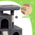 thumbnail image 6 of Magshion 34" Small Cat Tower, Cat Tree with Sisal Scratching Posts/Ramp, Smoky Gray, 6 of 11