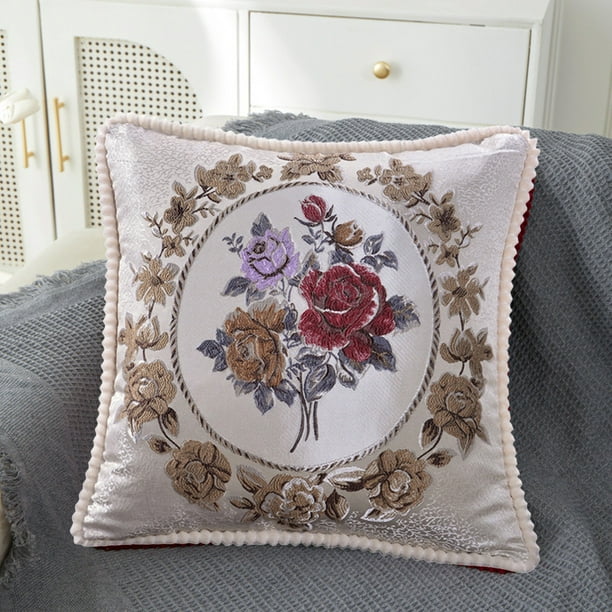 17.7 Inches 45cm Wide Wide Pack Of European Emboss Flower Pillows Sofa Waist Cushions Car Bedrooms Home Backrests Pillowcases