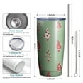 thumbnail image 6 of 20oz Tumblers Green Christmas Tree Pattern Stainless Steel Vacuum Insulated Double Wall Travel Tumbler Cups Mug with Lid and Straw,Cleaning Brush for Cold & Hot Drinks, 6 of 7