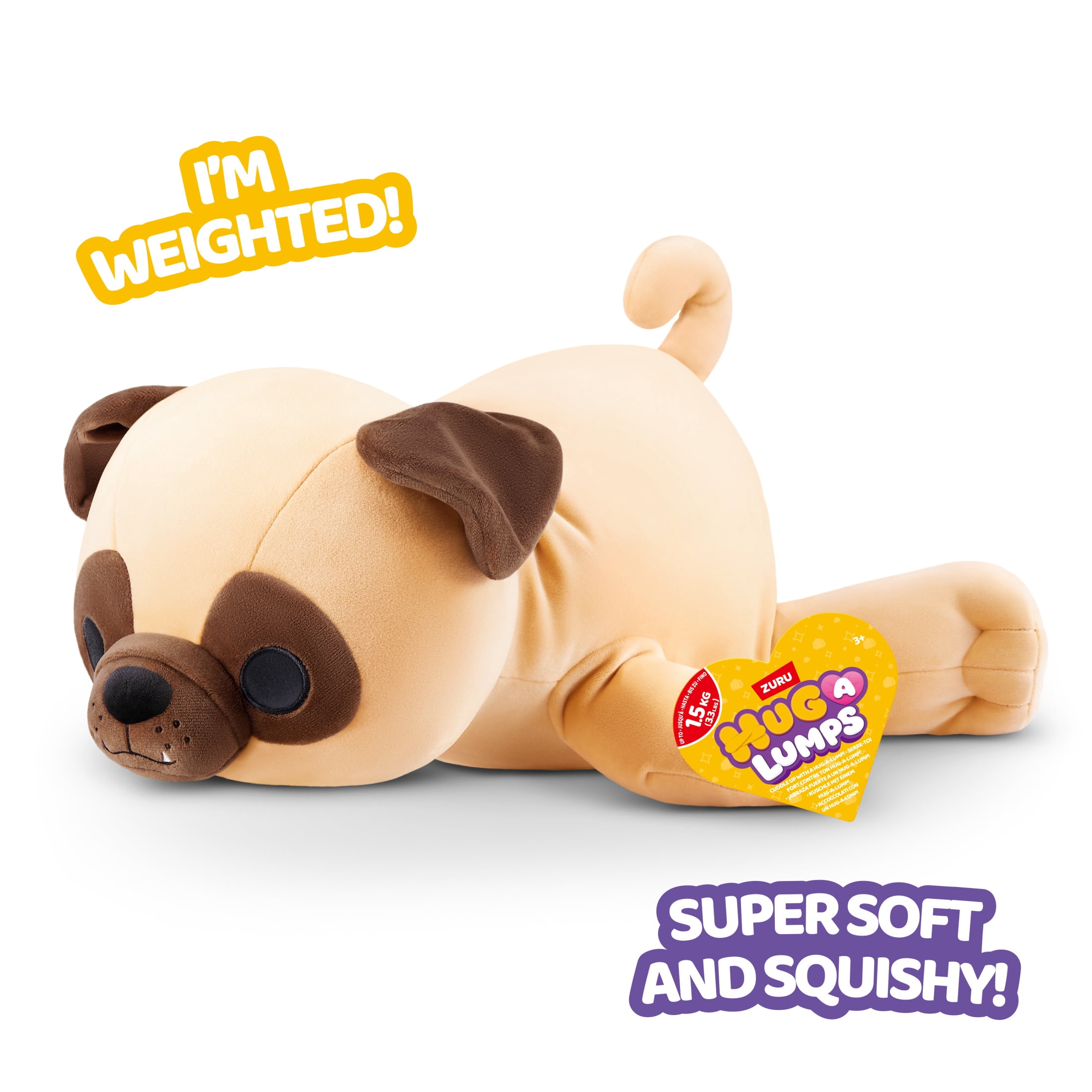 Hug-a-Lumps (Olly) by ZURU, Cuddly Squishy Comfort Plush, Weighted Plush 1.5kg/3.3 Pound
