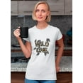 thumbnail image 2 of Wild One Or Leopard  Art Shaped T-Shirt Women -Image by Shutterstock, Female Small, 2 of 4