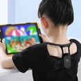 thumbnail image 2 of Soidarity Corrector de postura para niños adultos, fácil de usar y ajustable, reduce el dolor de espalda, duradero y cómodo Suministros de ortodoncia negro, 2 of 6