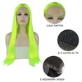 thumbnail image 6 of Unique Bargains Lace Front Wigs for Women 24" Fluorescent Green Long Straight Hair with Wig Cap, 6 of 6