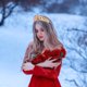 thumbnail image 5 of Tiara Crown CIEHER, oro y rojo, boda, baile de graduación, quinceañera, 5 of 8