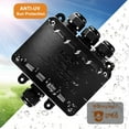 thumbnail image 4 of Dinheiro Caja de conexiones de 4 vías, Conector de cable impermeable IP66, Caja eléctrica impermeable para exteriores negra Cajas de terminales eléctricas para cable de 5-10 mm - DKSFJKL, 4 of 5