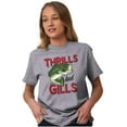 thumbnail image 3 of Fisherman Life Thrills and Gills Men's Graphic T Shirt Tees Brisco Brands S, 3 of 4