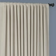 thumbnail image 5 of Half Price Drapes Au Lait Creme Extra Wide Plush Velvet Room Darkening Curtains (1 Panel), 100W X 84L, 5 of 7