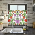 thumbnail image 4 of Yayeee Kitchen Curtains Tier Pair Light Filtering 27"x36" Rod Pocket Short Cafe Window Panel, Vegetables Pattern, 4 of 7