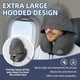 thumbnail image 2 of Almohada de viaje con capucha extra grande almohada de viaje con espuma viscoelástica almohada de viaje para avión oficina coche, 2 of 8
