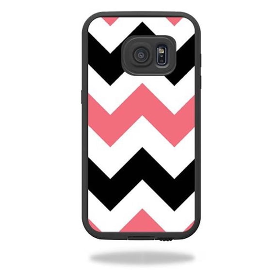 MightySkins LIFSGS7-Black Pink Chevron Skin for Lifeproof Samsung Galaxy S7 Case Fre Wrap Cover Sticker - Black Pink Chvrn
