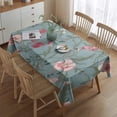 thumbnail image 2 of Pioneer Flower Floral Print Pattern Rectangle Tablecloth 60"x84",Waterproof Polyester Rectangle Table Cloth, Wipeable Spillproof Polyester Tablecloth for Dining, Camping, Indoor and Outdoor, 2 of 5