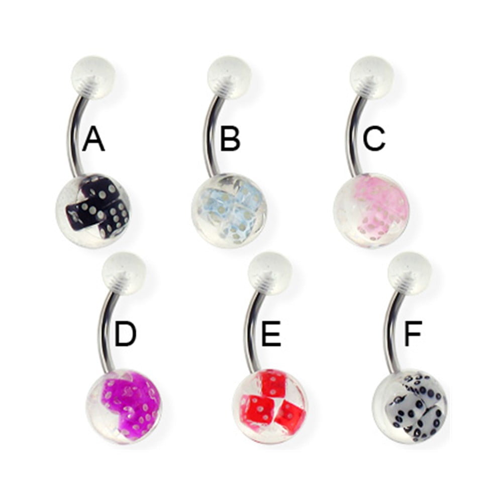 Dice hotsell belly ring