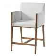 thumbnail image 3 of Christopher Knight Home 24" Counter Stools with Arms, Upholstered Bar Chairs for Kitchen Island, Walnut, Set of 2, 3 of 10
