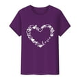 thumbnail image 4 of T-Shirts de la Saint-Valentin pour Femmes, T-Shirts Graphiques Cœur d'Amour, T-Shirts Graphiques Mignons pour Adolescentes, T-Shirts Décontractés Imprimés pour la Saint-Valentin, T-Shirt Col Rond Imprimé, Chandail pour Femmes, 4 of 8