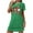 Green, variant on Valentines Women's Nightgown Short Sleeve Nightdress Casual Heart Print Sleepwear Soft Crewneck Pajama Dress S-XXL